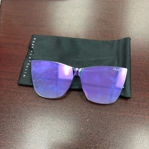 Black/Purple Quay plastic Sunglasses